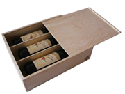 three bottle wine box